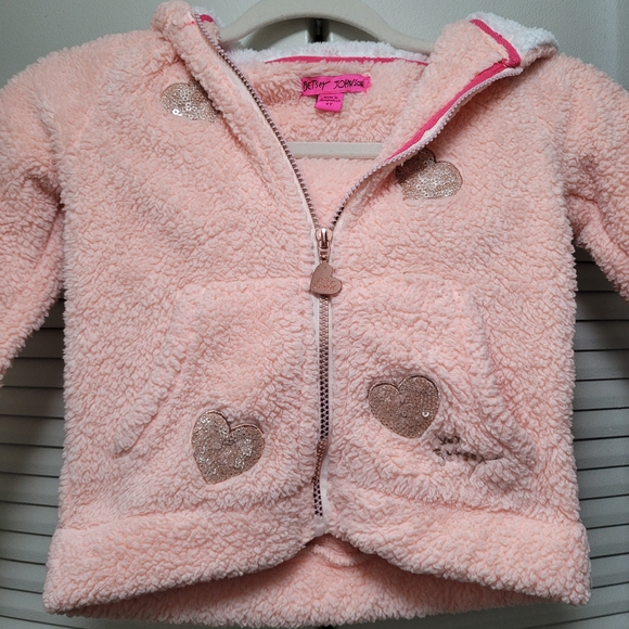 Betsey Johnson Blush Pink Fleece Jacket - Picture 1 of 3